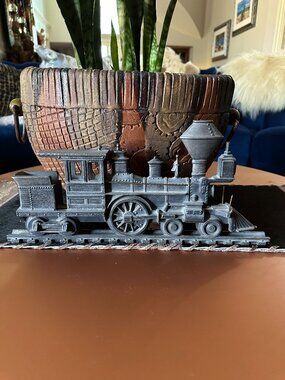 Vintage Westinghouse Cast metal Train Mailbox Topper 16x8"